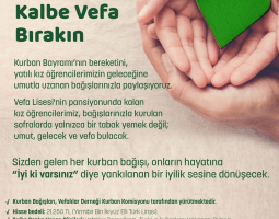 KURBAN BAĞIŞLARINIZI BEKLİYORUZ
